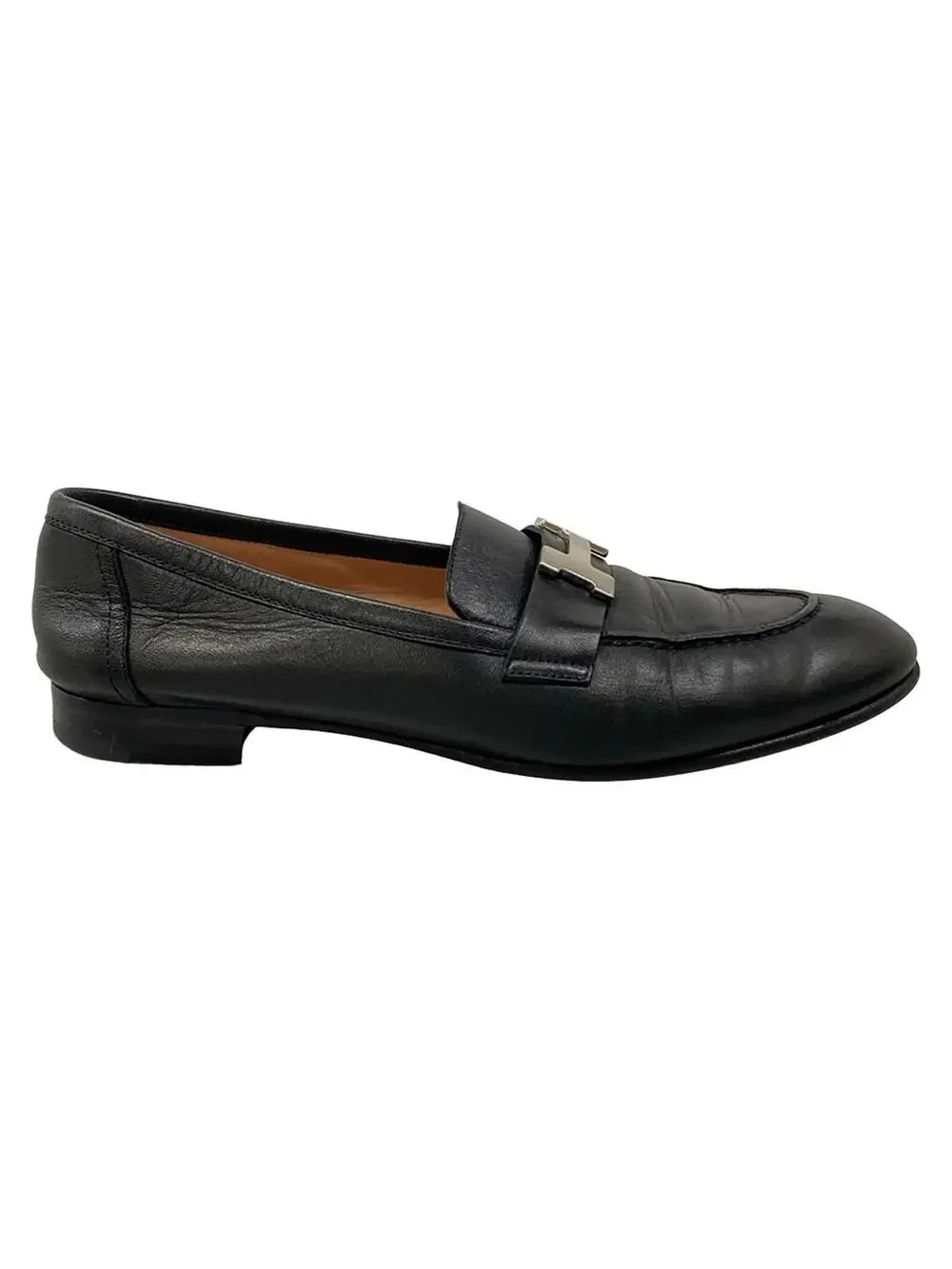 Hermes Black Leather Women's Shoes #278559H75B